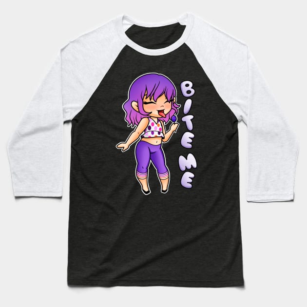 Bite Me Baseball T-Shirt by Miss_Bethany_Tattoos